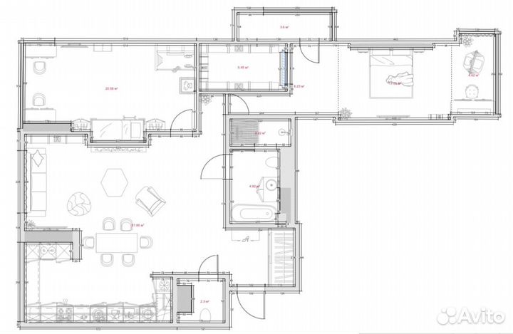Экспресс планировка квартиры с расстановкой мебели