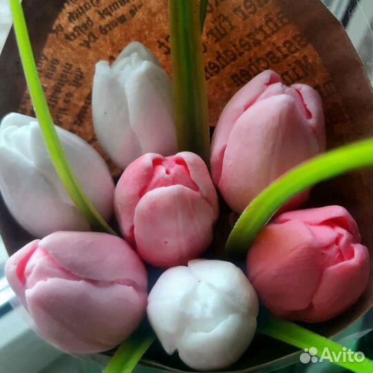 Букеты Тюльпанов из Мыла ручной работы