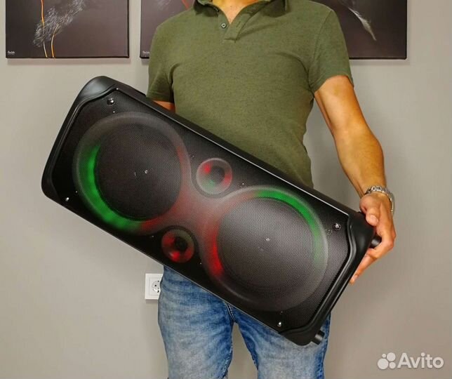 Большая беспроводная портативная колонка мощный зв