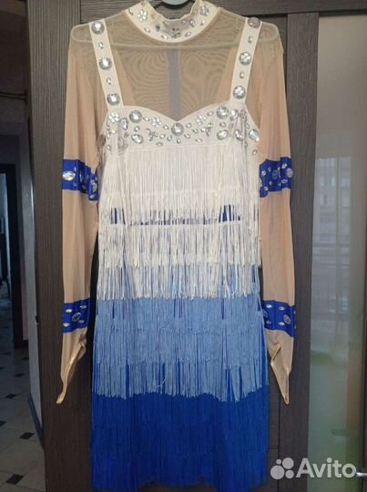 Платье для занятия бальными танцами, размер 44-46