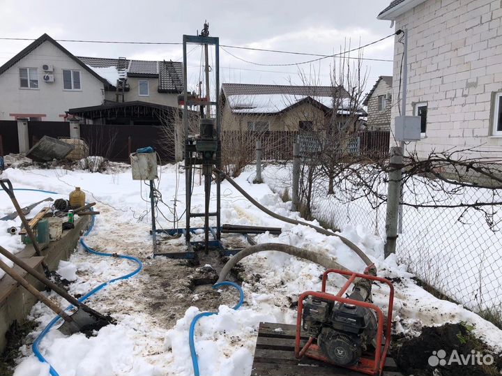 Бурение и обустройство скважин на воду / продувка