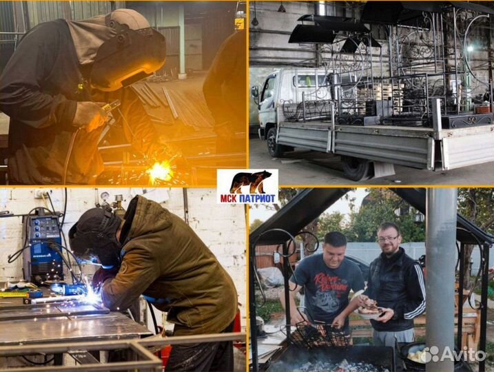 Мангал с печью под казан