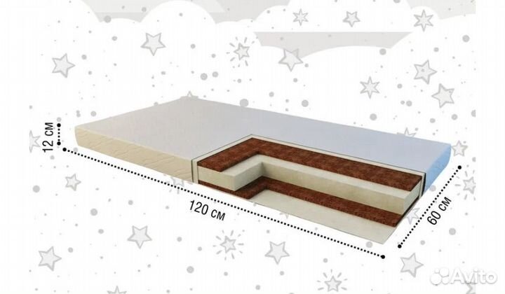 Детская кровать с матрасом