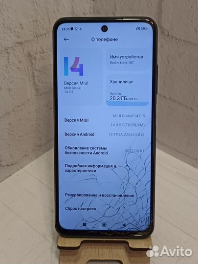 Смартфон Xiaomi Redmi Note 10T 4\128. Битый