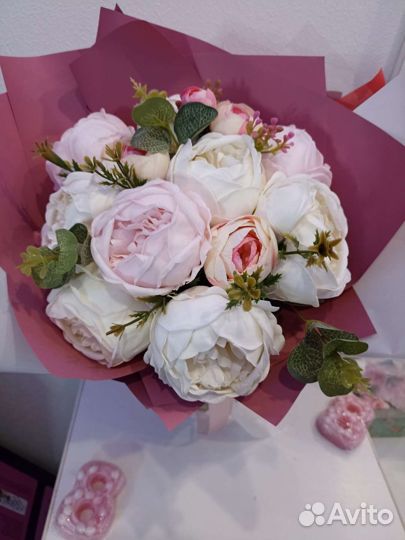 Букет из мыльных цветов