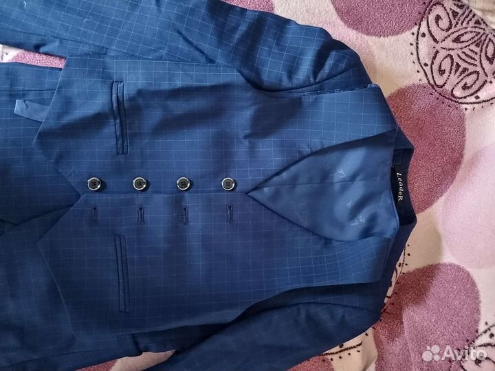 Школьный костюм для мальчика 122 синий
