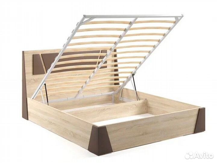 Кровать Лагуна 140х200 (Дуб Сонома, Терра тм-13 те