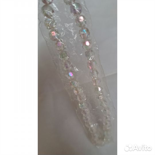 166 Бусы под горный хрусталь винтаж СССР 80 -х