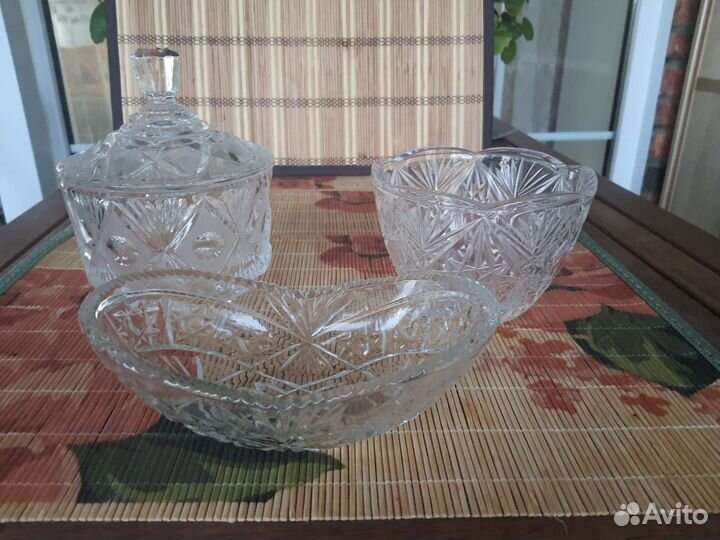 Ваза конфетница хрустальная корзинка,салатник