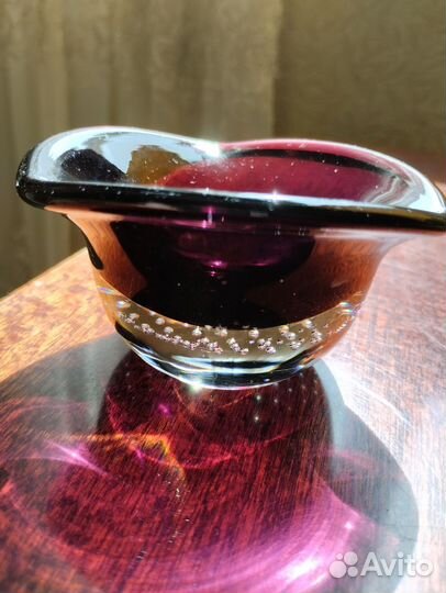 Пепельница цветное стекло СССР
