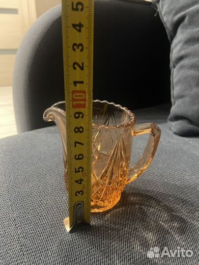 Соусник старинный стеклянный