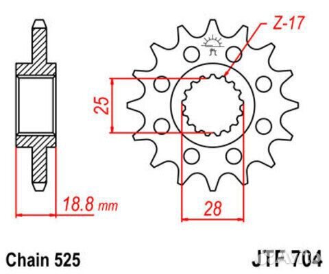 Звезда ведущая JTF704 16