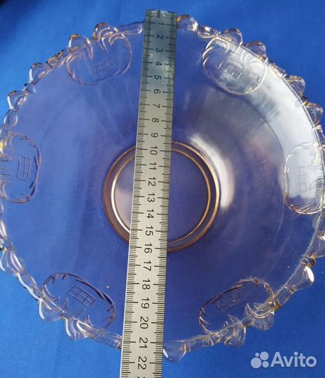 Салатник, конфетница карамельное стекло