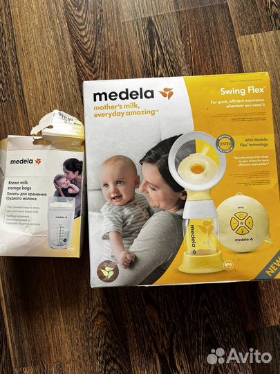 Молокоотсос medela swing flex электрический
