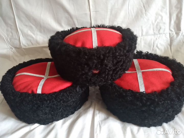 Казачья кубанка.Натур.каракуль.Новая.56-60