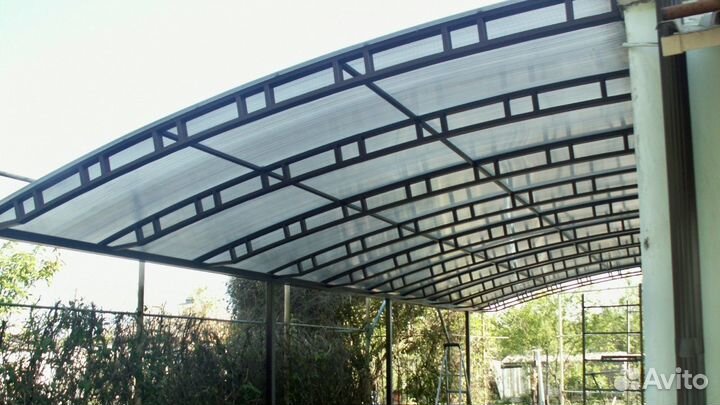 Изготовление и монтаж навесов металлоконструкций