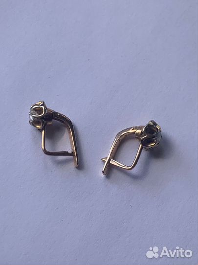 Золотые серьги 585