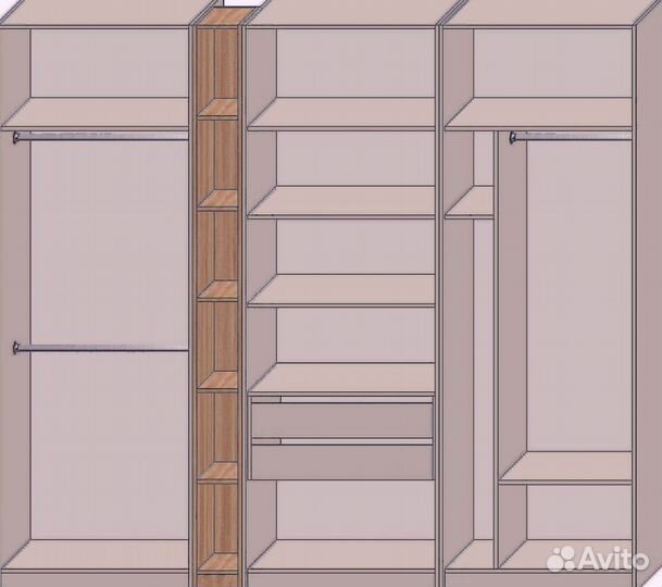 Шкаф распашной NEW