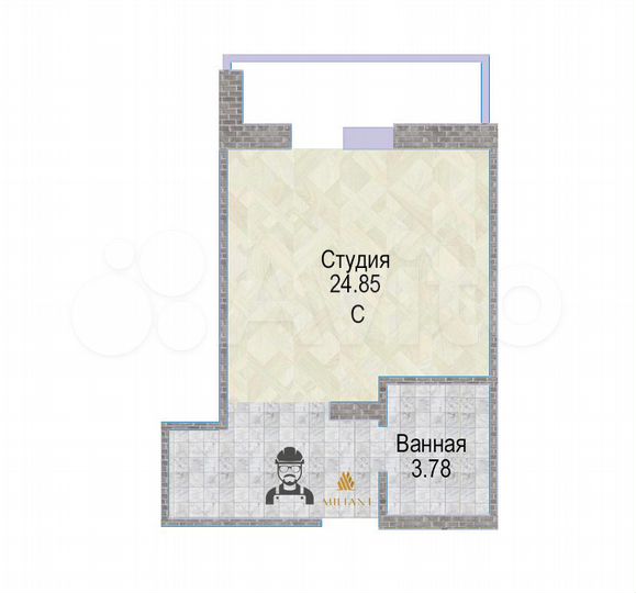 Квартира-студия, 30 м², 4/9 эт.