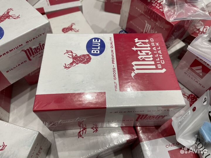 Мел для бильярда Master Blue 72 шт. упаковка