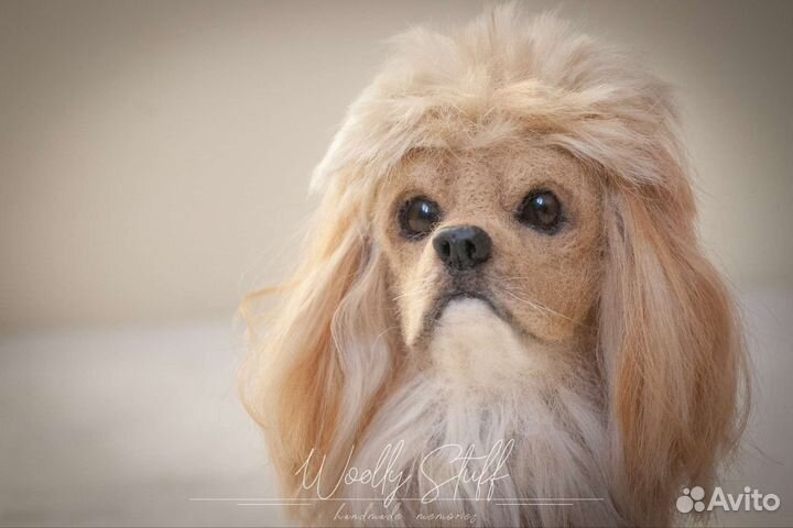 Собака из шерсти по фото питомца