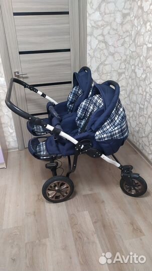 Коляска 2 в 1 для двойни