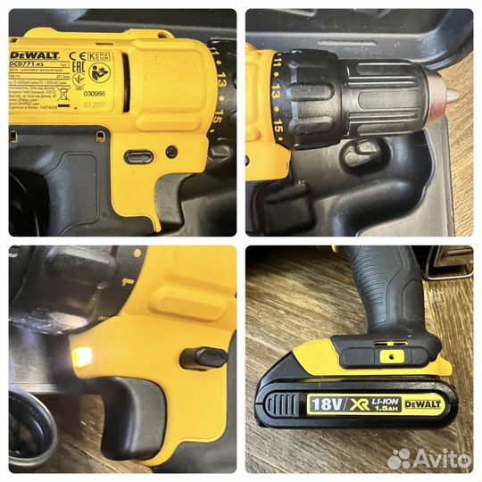 Шуруповерт DeWalt DCD771, ударный DeWalt DCD776