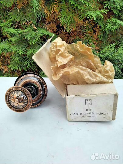 Ручки дверные медные, СССР