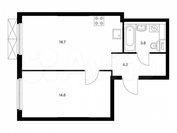 1-к. квартира, 41,3 м², 17/33 эт.