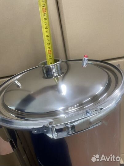 Куб кастрюльного типа 36 литров с врезкой под тэн