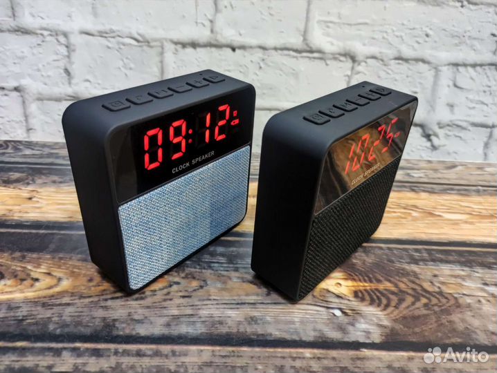 Bluetooth колонка с часами, будильник, радио новая