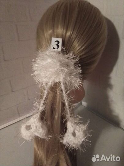 Резинка для волос, нежные цветы, ручной работы