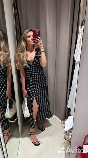 Новое платье Zara в горошек