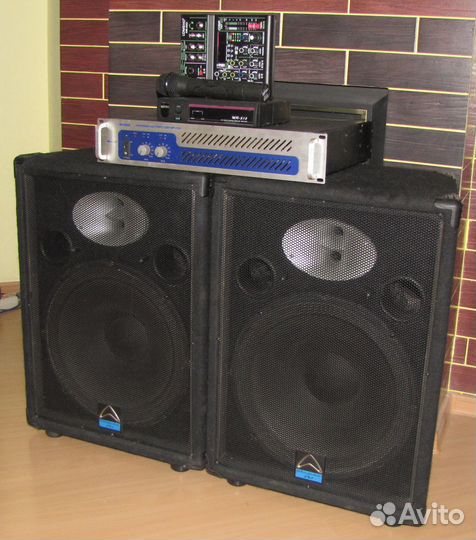 Колонки W-Music 1200W Усилитель Микшер Микрофон