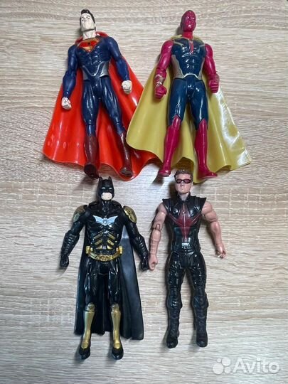 Фигурки superman,batman, Vision, Соколиный глаз