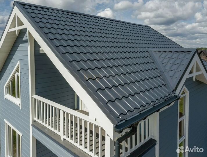 Металлочерепица серый графит RAL 7024