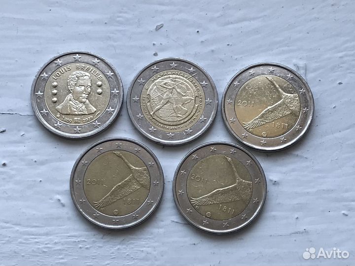Юбилейные монеты 2 Евро на обмен и продажу