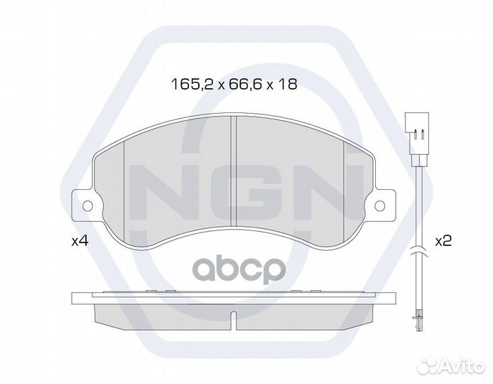 Колодки тормозные дисковые керамические перед