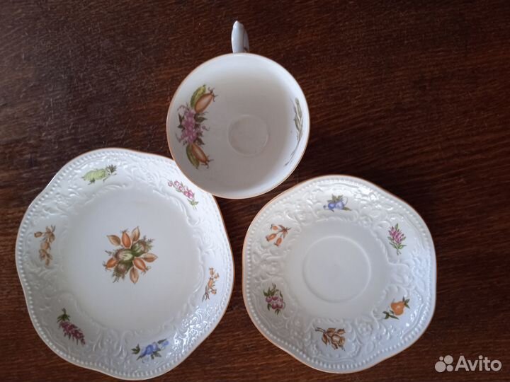 Фарфор 1970гг гдр чайная тройка
