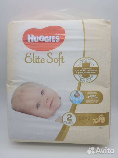 Подгузники huggies elite soft 2
