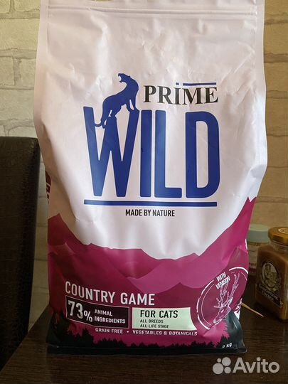 Корм для кошек prime wild (с уткой и олениной)