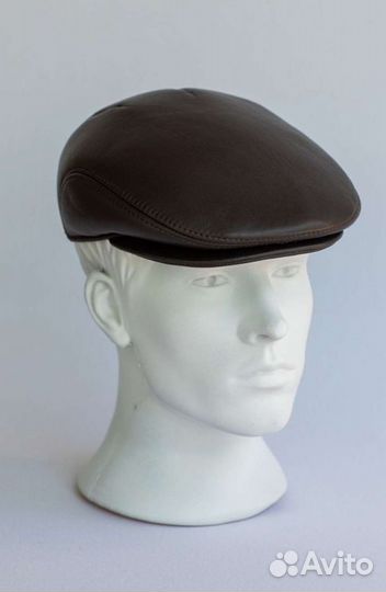 Мужская кепка кожа новая
