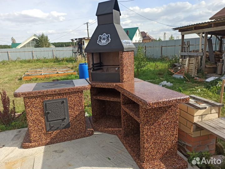 Модульный комплекс барбекю, печь под казан,гриль