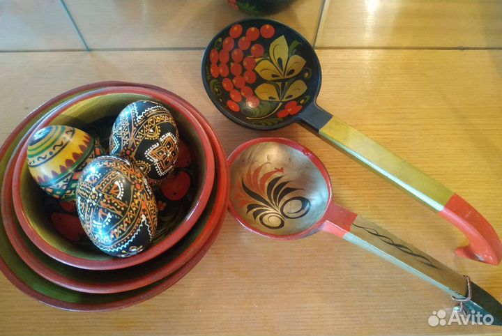 Посуда деревянная СССР хохлома