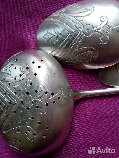 Серебряный набор для чая 84'