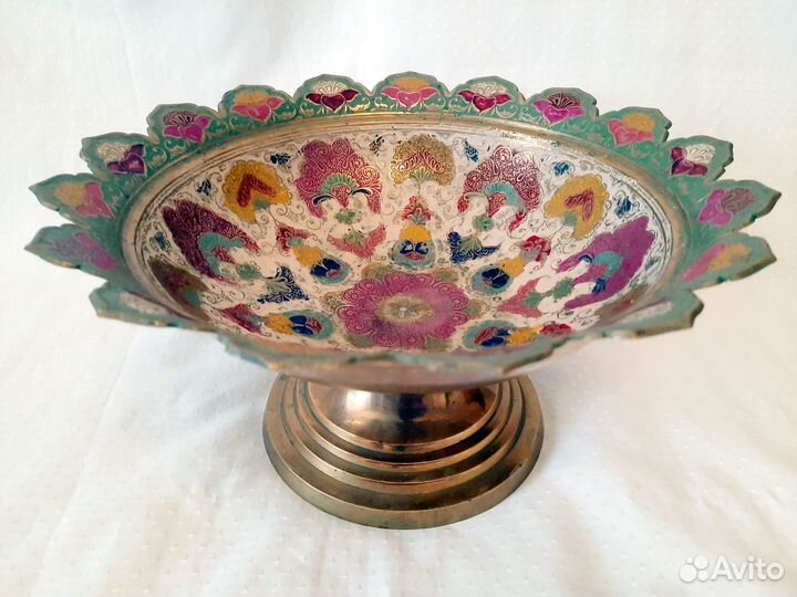 Конфетница-фруктовница Индия, латунь времён СССР