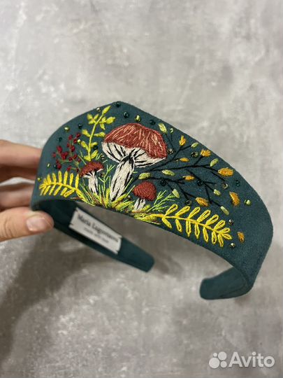 Ободок кокошник венец с вышивкой