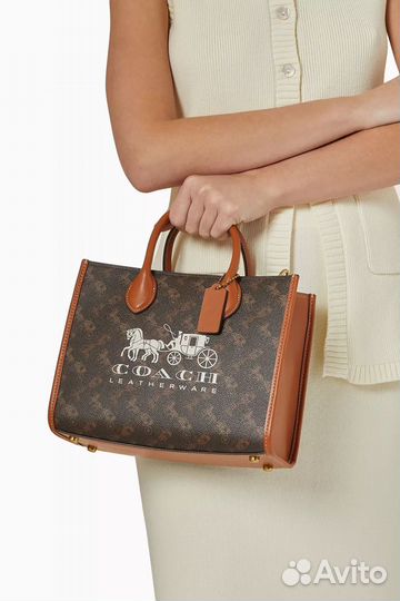 Сумка coach кожаная