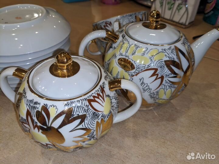 Чайная пара лфз золотые ромашки