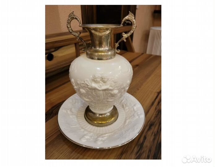 242962 Ваза и тарелка Capodimonte art. 03411